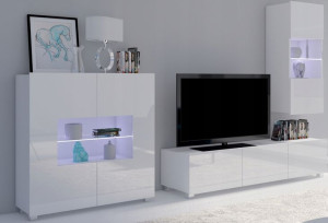 Meblościanka MODERN biały połysk 7