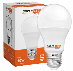 Żarówka LED E27 10W =80W kulka 800lm CCD SuperLED