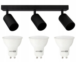 Lampa sufitowa szyna spot oprawa + 3x LED GU10