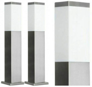 Zestaw 2x Lampa Ogrodowa słupek ogrodowy 45 cm E27