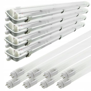 4x oprawa hermetyczna 120 + 8x świetlówka LED