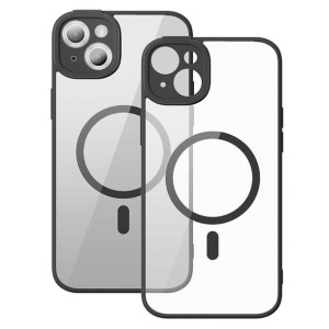 Zestaw etui + szkło Baseus Frame MagSafe Apple iPhone 14 Plus (czarny)