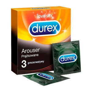 Durex Arouser, prezerwatywy prążkowane, 3 szt.
