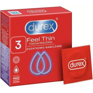 Durex Fetherlite Elite, prezerwatywy ultracienkie, 3 szt.