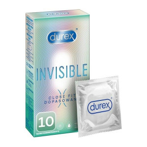 Durex Invisible, prezerwatywa dla większej bliskości, 10 szt.