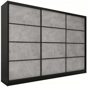 Szafa przesuwna 280 cm LOFT beton półki