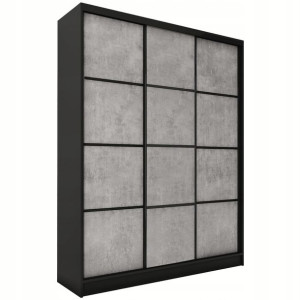 Szafa przesuwna 150 cm LOFT beton drążek