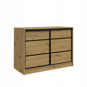 Komoda mini Szafa przesuwna 120 dąb artisan LOFT