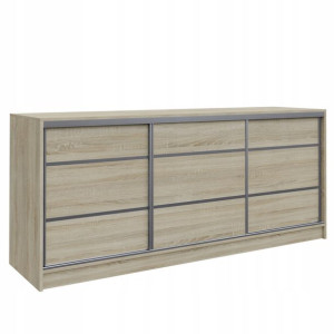 Komoda Mini Szafa Przesuwna 200 cm dąb sonoma TOP
