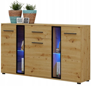 Nowoczesna Komoda CUBE dąb artisan 140 cm