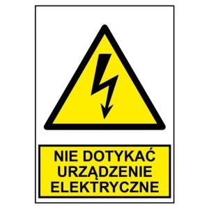 Naklejka Nie Dotykać urządzenie elektryczne 40 szt