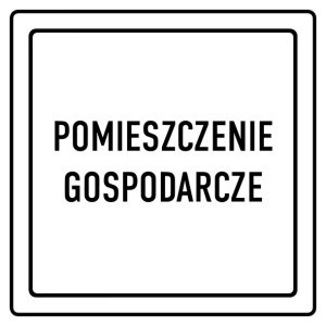 Naklejka pomieszczenie gospodarcze 100x100 1 szt