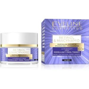 Eveline Retinol & Niacynamid 60+ krem modelujący owal twarzy, na noc, 50 ml