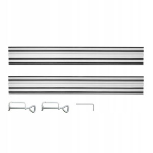 Szyny prowadzące 2x700mm, łącznik, 2 zaciski GRAPHITE 58G023-732