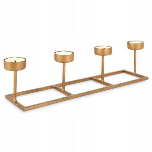 Świecznik 4 świeczki tealight złoty glamour loft