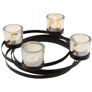 Świecznik na 4 świece tealight loft dekoracyjny