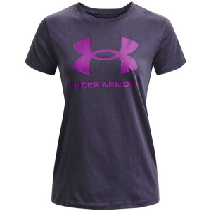 Koszulka damska under armour live sportstyle graphic ssc fioletowa 1356305