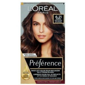 Farba do włosów L’Oréal Paris Preference, 6.21 Zurich ZIMNY JASNY BRĄZ 1szt
