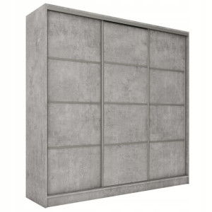 Szafa przesuwna 200 cm TOP beton mat szuflady