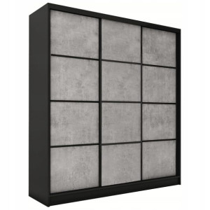 Szafa przesuwna 180 cm LOFT beton półki