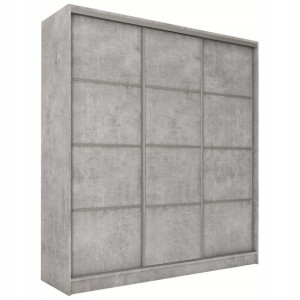 Szafa przesuwna 180 cm TOP beton mat półki