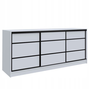 Komoda mini Szafa przesuwna biała 200 cm LOFT