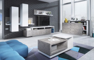 Industrialny zestaw mebli do salonu TABU