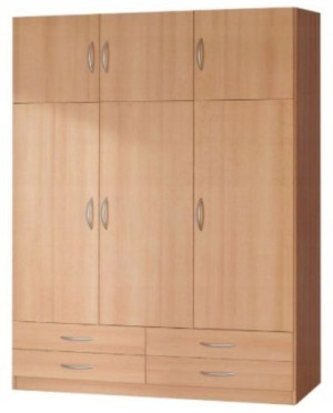 Szafa garderoba z szufladami ESTELLA buk 135 cm