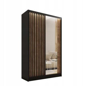 Szafa 120 cm przesuwna z lustrem LAMEL 3D Lefkas