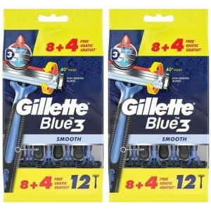 Gillette Blue 3 Smooth jednorazowa maszynka do golenia dla mężczyzn 2x12szt