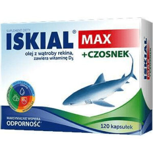 Iskial Max + Czosnek, dla dzieci powyżej 6 lat i dorosłych, kapsułki 120szt