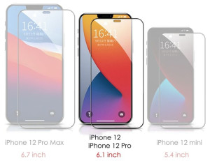 Szkło Hartowane z Ramką iPhone 12/iPhone 12 Pro 6.1"