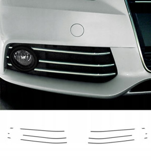 Audi A4 B8 - Listwy CHROM GRILL Zderzak Atrapa