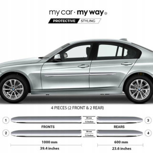BMW 3 F30, F80 2012-2018 - Listwy CHROM na Drzwi