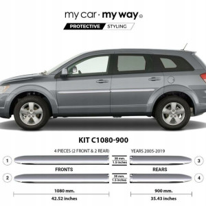 Dodge Journey 05-19 Listwy CHROM na Drzwi Ochronne