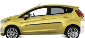Ford Fiesta HB 09-17 - Listwy CZARNE Boczne Drzwi