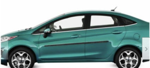 Ford Fiesta Sed 09-17 Listwy CZARNE Boczne Drzwi