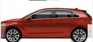 Hyundai Elantra GT 18+ Listwy CZARNE Boczne Drzwi