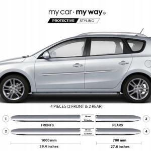 Hyundai i30 I FD Kombi - Listwy CHROM na drzwi