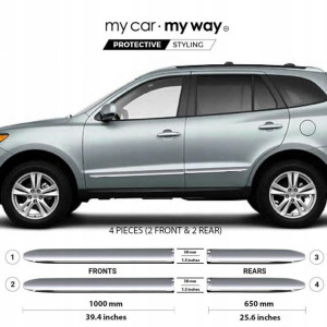 HYUNDAI SANTA FE 07-12 Listwy CHROM Drzwi Ochronne