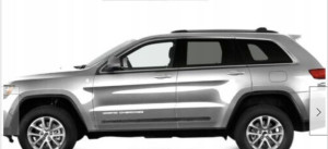 Jeep Grand Cherokee III Listwy CZARNE Boczne Drzwi