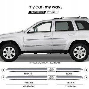 JEEP GRAND CHEROKEE III WH, WK Listwy CHROM drzwi