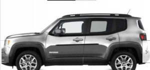 Jeep Renegade - Listwy CZARNE Boczne Drzwi