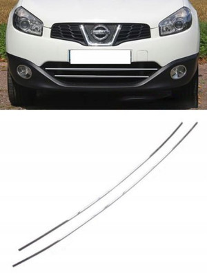 Nissan QASHQAI - Listwy CHROM GRILL Zderzak Tuning