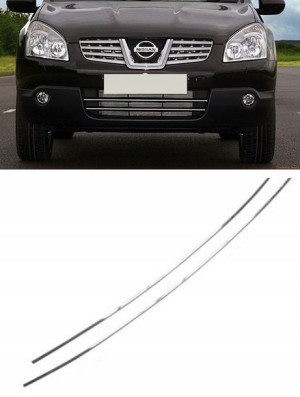 Nissan QASHQAI - Listwy CHROM GRILL Zderzak Tuning