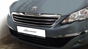PEUGEOT 308 II Listwy CHROM na GRILL atrape Tuning
