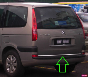 Peugeot 807 - LISTWA CHROM Chromowana Klapa Tuning