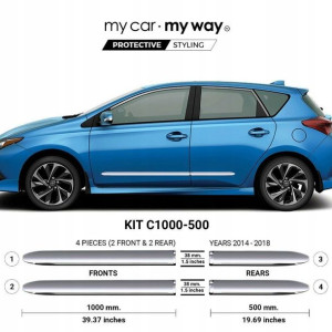 Toyota Auris 2 II HB - Listwy CHROM Drzwi Ochronne