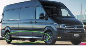 VW CRAFTER II 2018+ Listwy CHROM Boczne Drzwi
