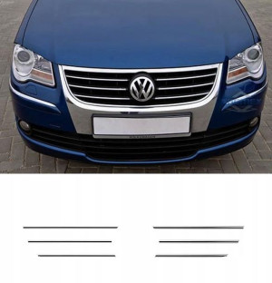 VW TOURAN 1T1 1T2 Caddy Listwy CHROM GRILL atrapa